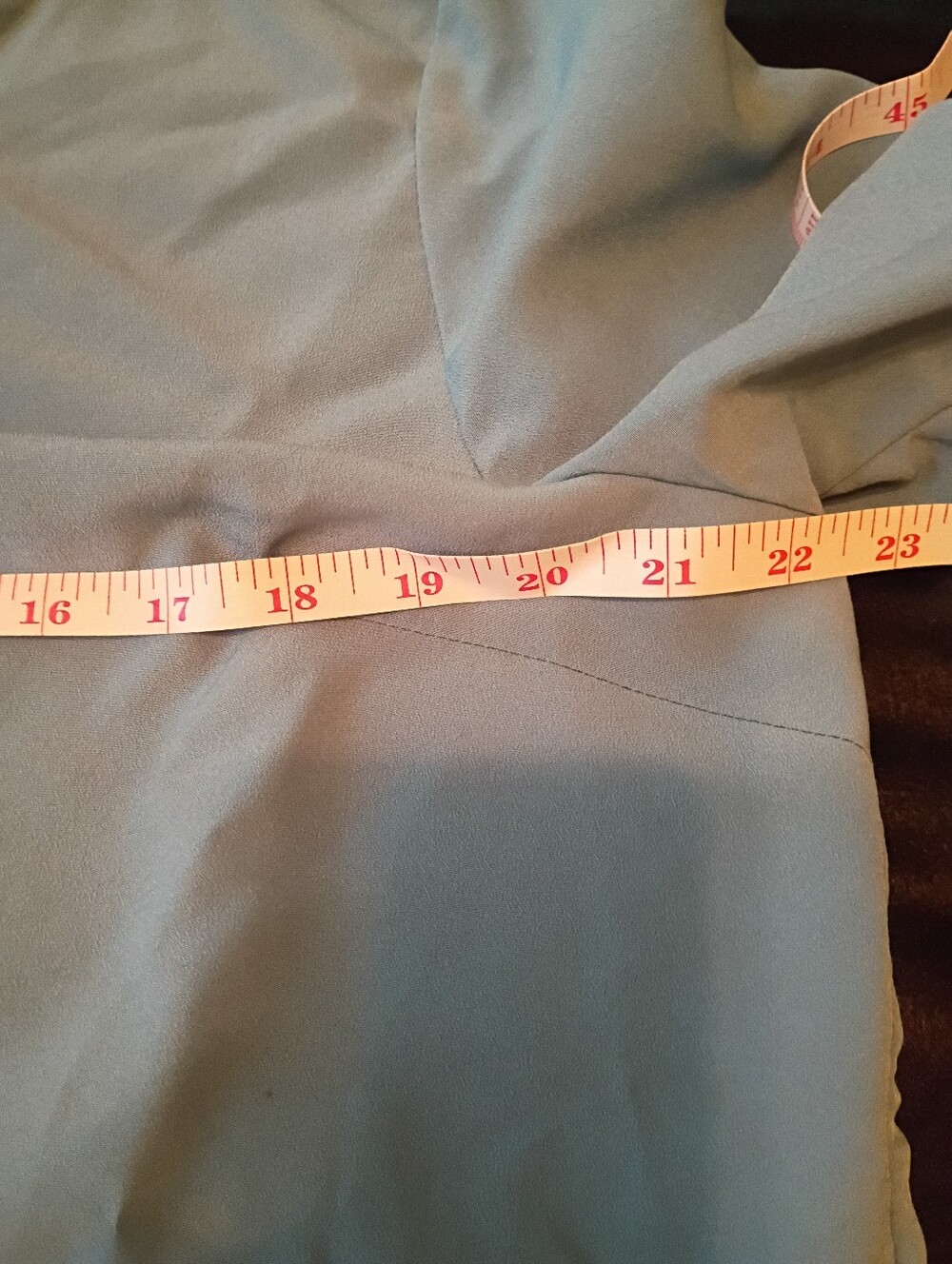Time and Tru Light Blue Peplum Top Women’s Large Hi Low Blouse Short Sleeve - Picture 6 of 11